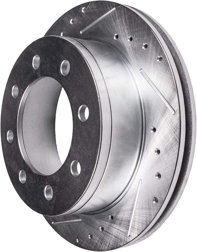 Front Drilled Disc Brake Rotor - S-54124 x2