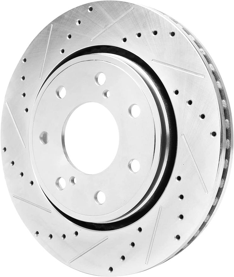 Front Drilled Brake Rotor - S-54173 x2