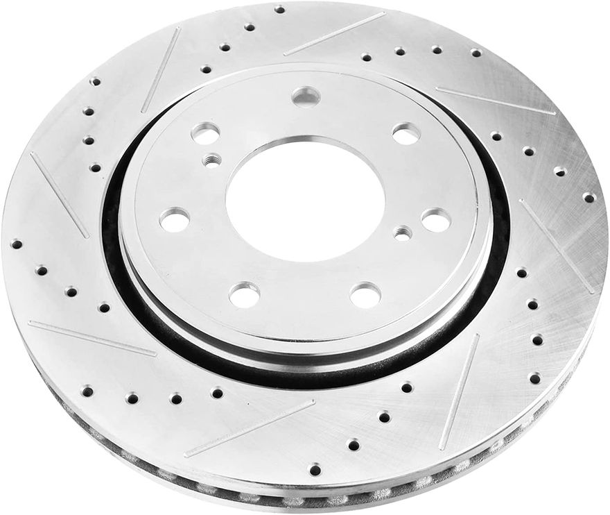 Front Drilled Brake Rotor - S-54173 x2