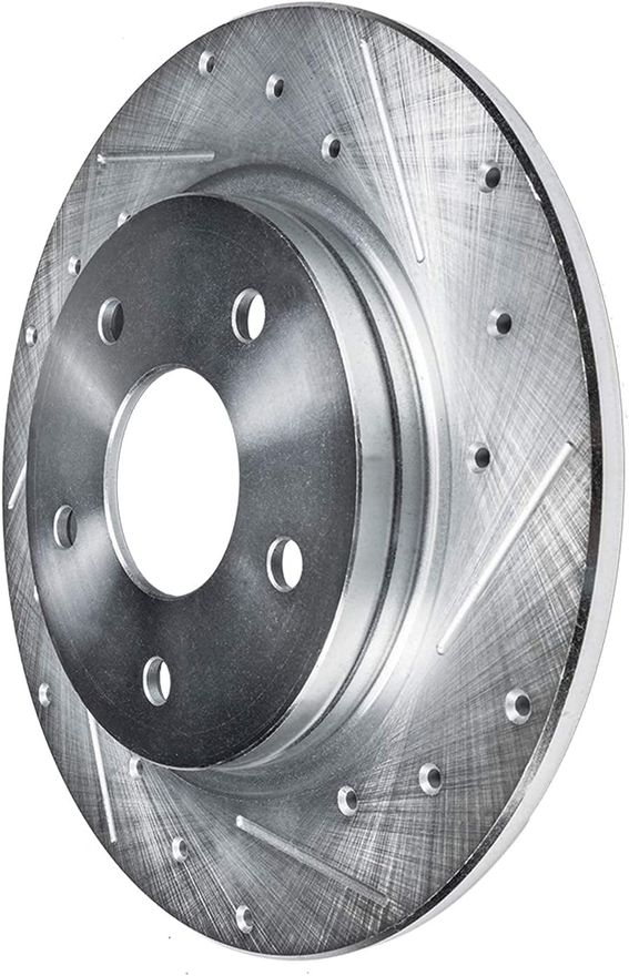 Rear Drilled Brake Rotors - S-55078 x2