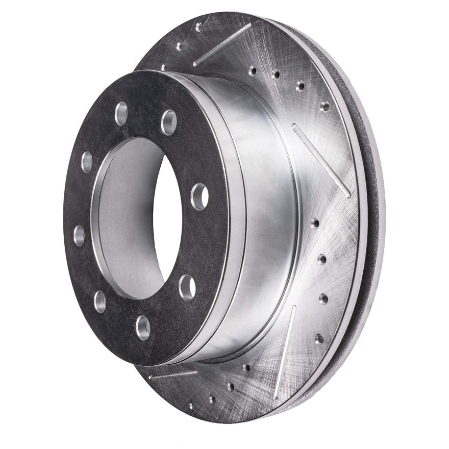 Front Drilled Disc Brake Rotor - S-55072 x2