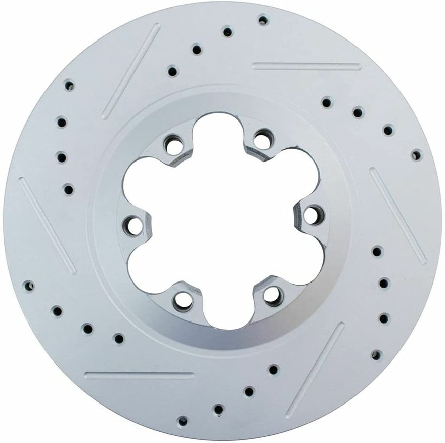 Front Drilled Disc Brake Rotor - S-55090 x2