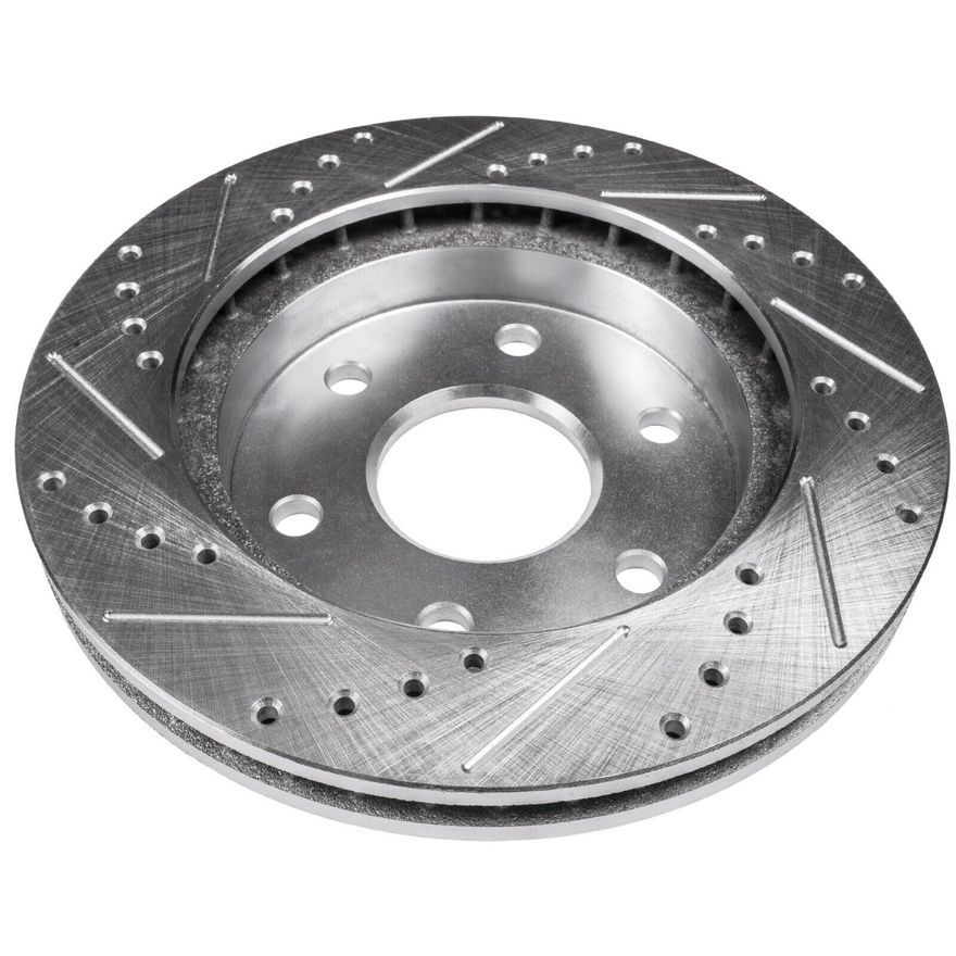 Front Drilled Brake Rotors - S-55145 x2