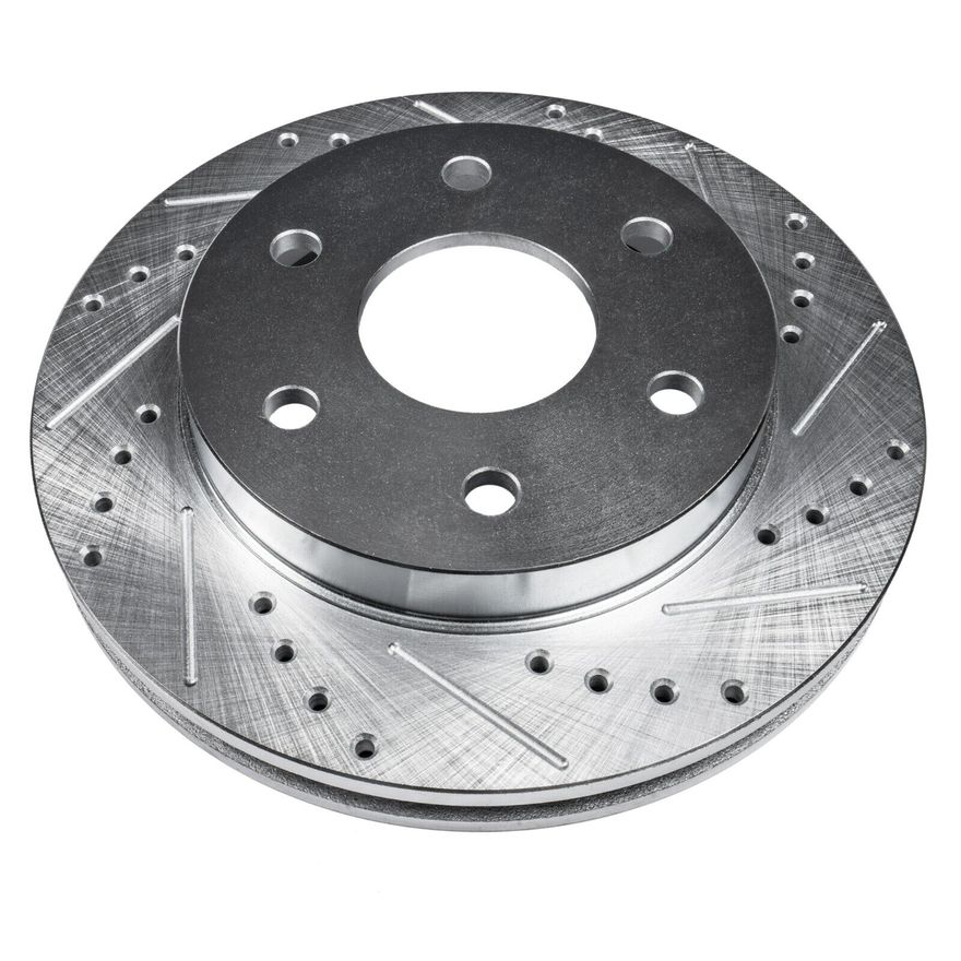 Front Drilled Brake Rotors - S-55145 x2