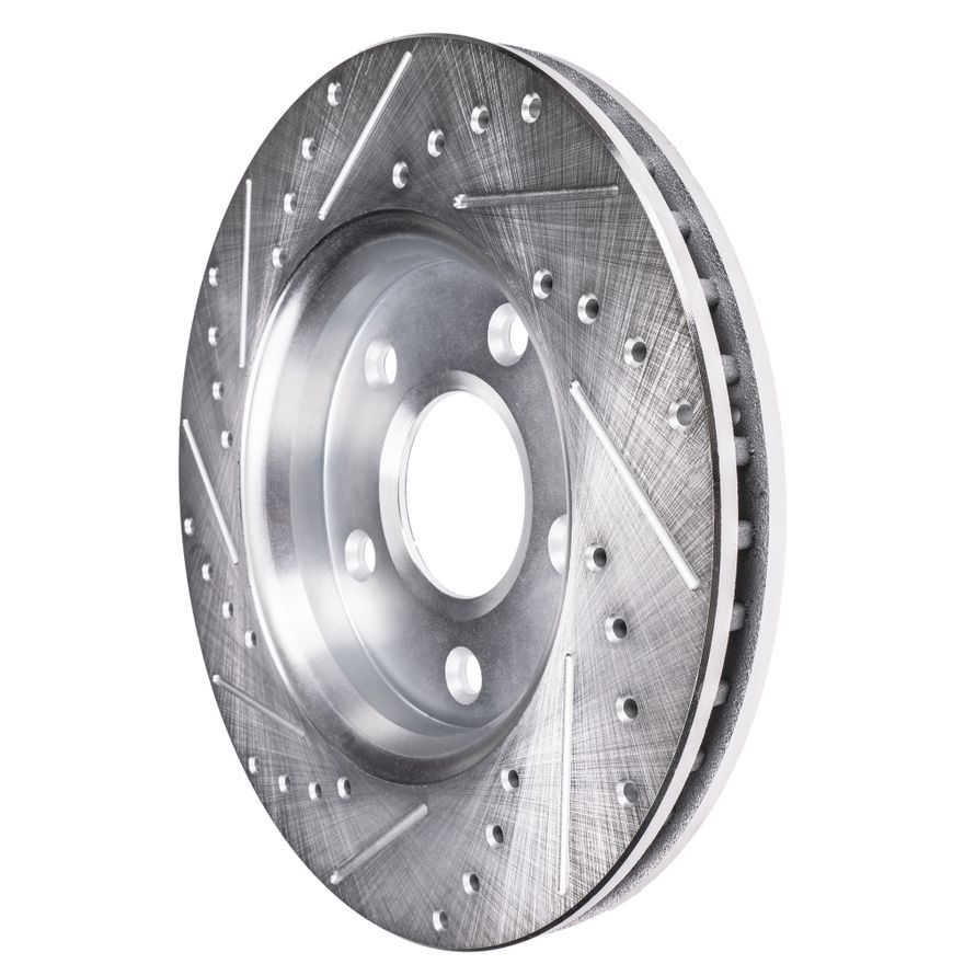 Rear Drilled Disc Brake Rotor - S-55166 x2