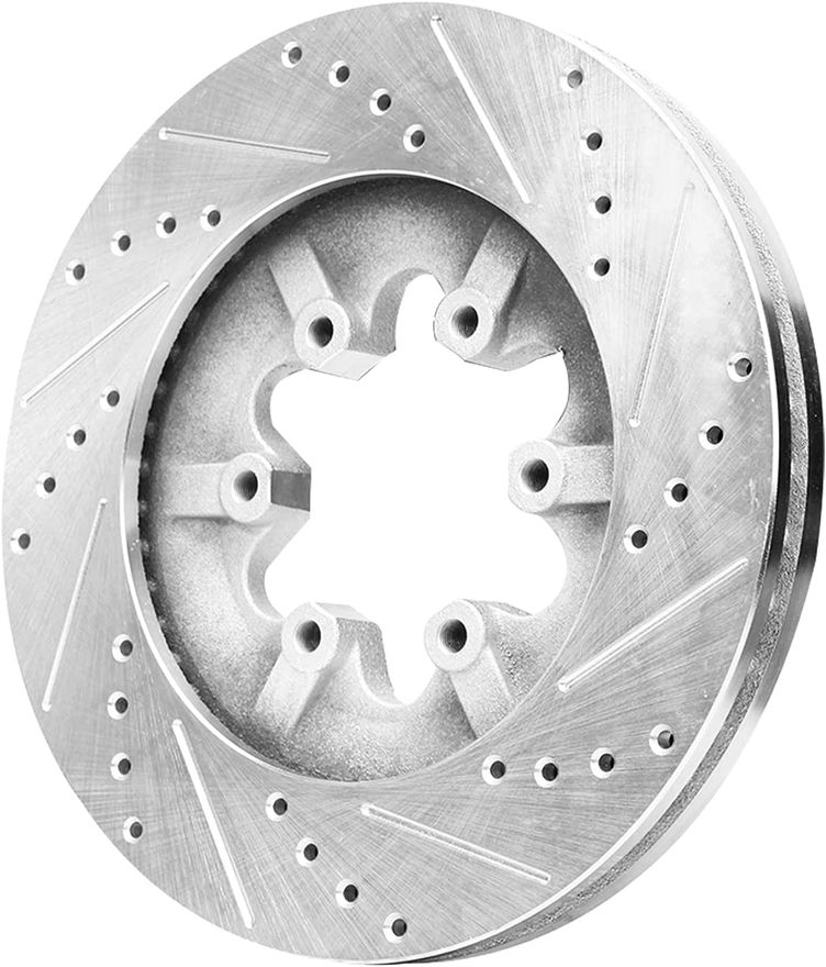 Front Drilled Brake Rotors - S-55162 x2