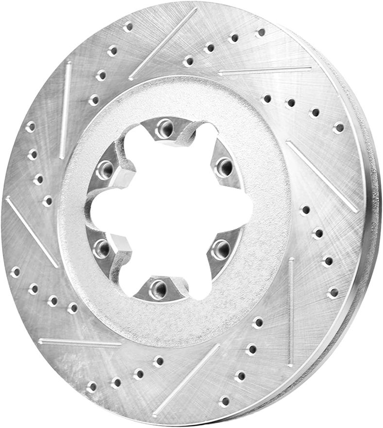 Front Drilled Brake Rotors - S-55162 x2