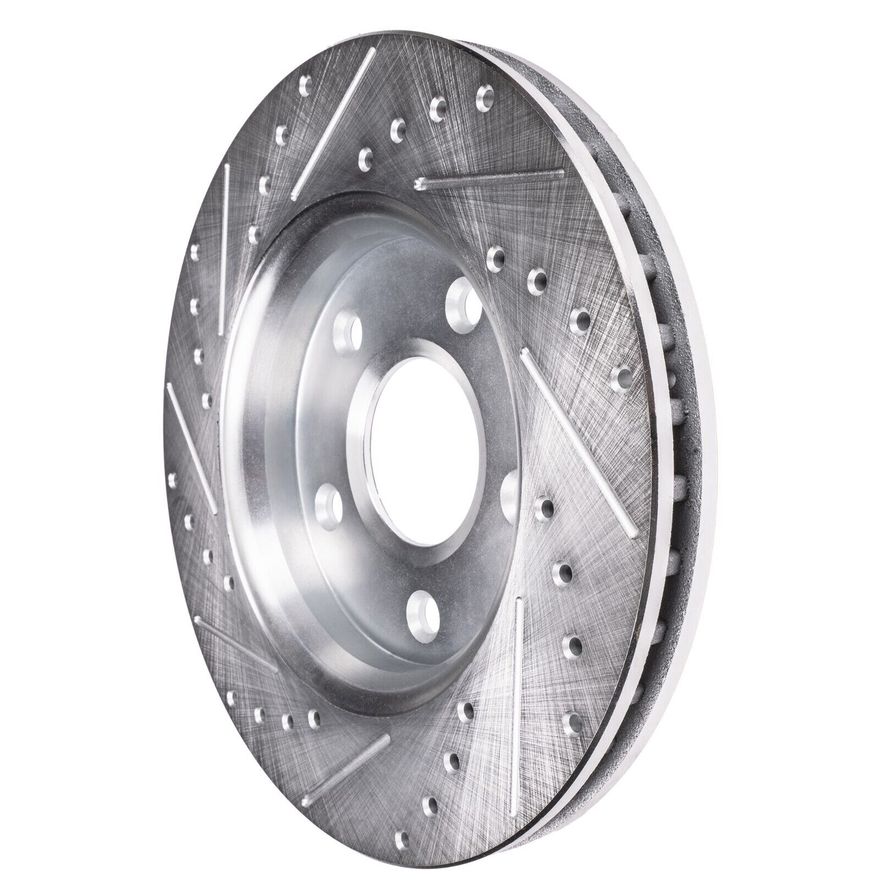 Front Drilled Brake Rotors - S-55180 x2