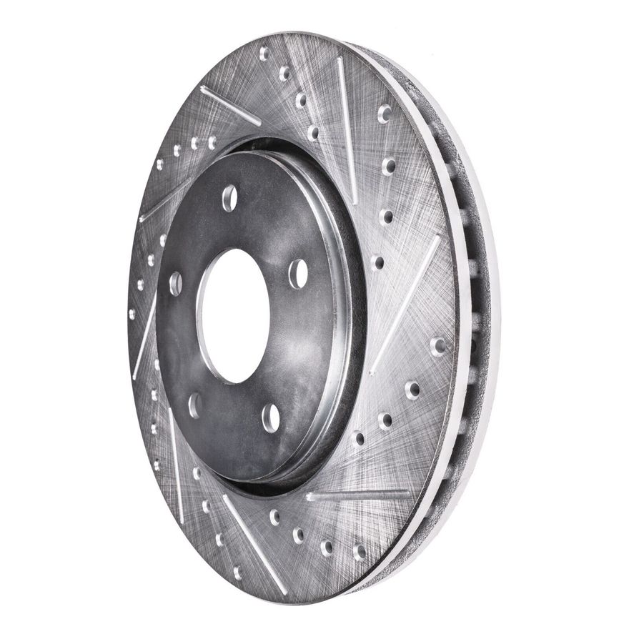 Front Drilled Brake Rotors - S-55180 x2