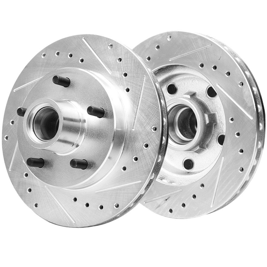 Front Drilled Disc Brake Rotor - S-5547 x2