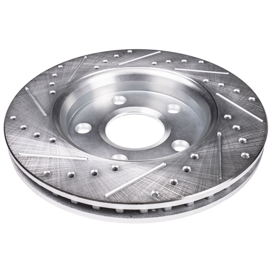 Front Drilled Brake Rotor - S-53023 x2
