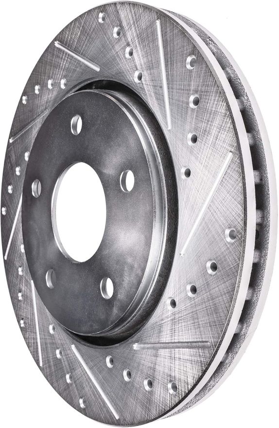 Front Drilled Disc Brake Rotor - S-800040 x2