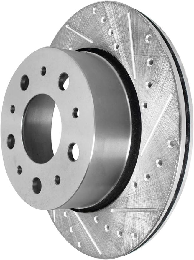 Rear Drilled Brake Rotor - S-800051 x2