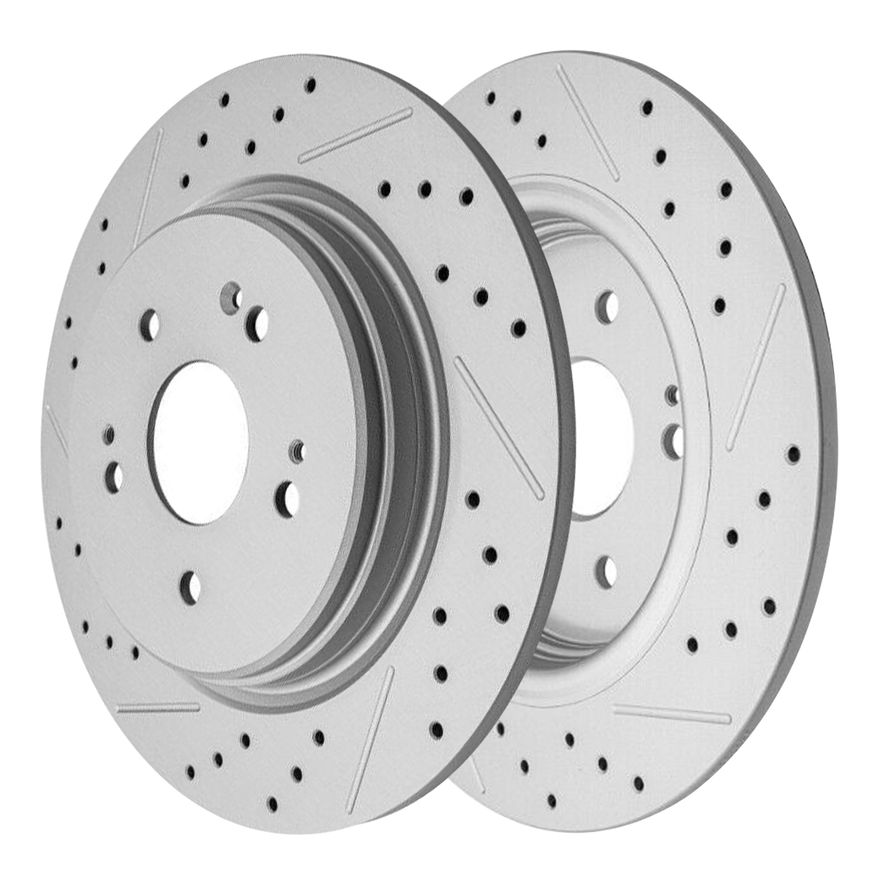 Rear Drilled Disc Brake Rotor - S-800063 x2