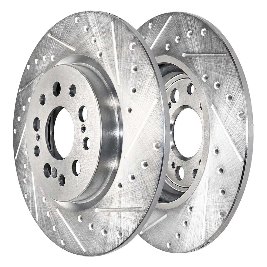 Rear Drilled Disc Brake Rotor - S-800064 x2