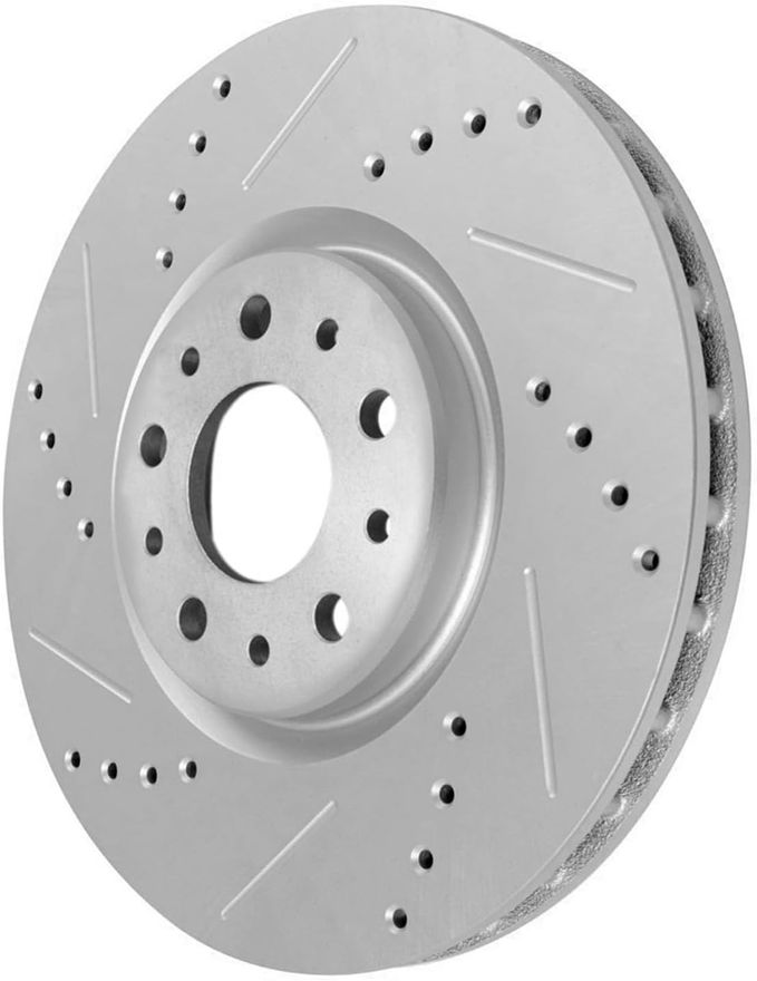 Front Drilled Brake Rotor - S-800069 x2