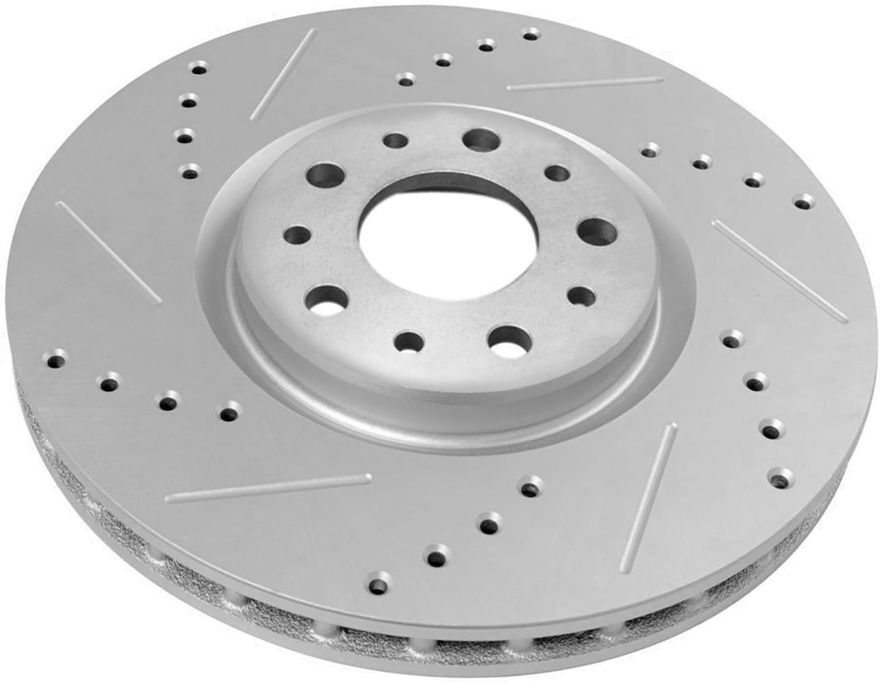Front Drilled Brake Rotor - S-800069 x2
