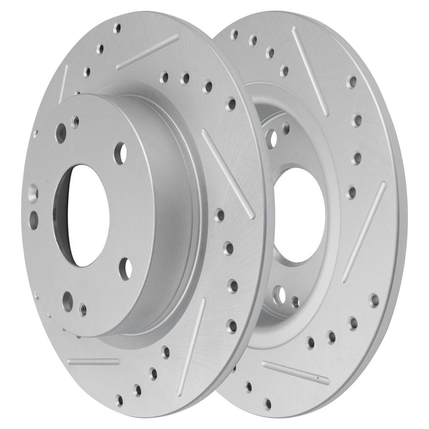 Rear Drilled Brake Rotor - S-800012 x2