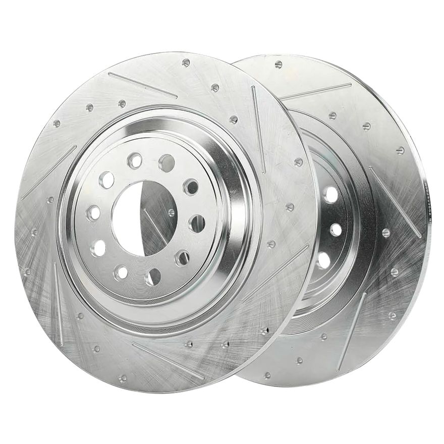 Rear Drilled Disc Brake Rotor - S-800023 x2