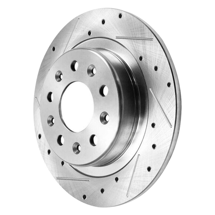 Rear Drilled Brake Rotor - S-800030 x2