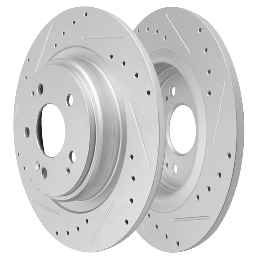 Rear Drilled Brake Rotor - S-800174 x2