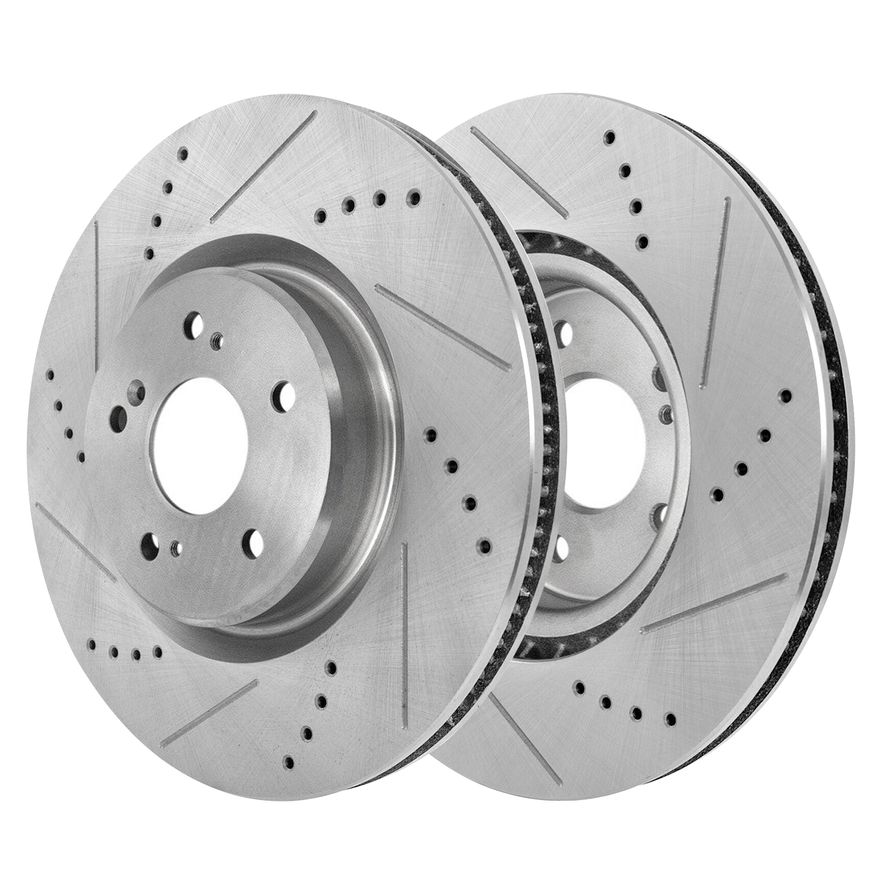 Front Drilled Disc Brake Rotor - S-800119 x2