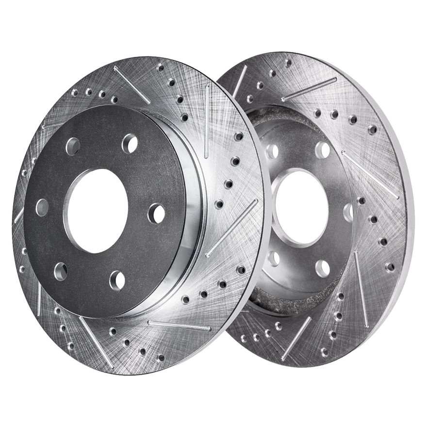 Rear Drilled Disc Brake Rotor - S-800245 x2