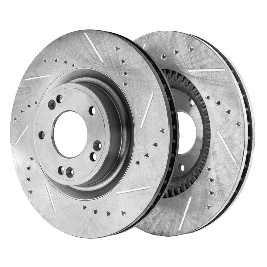Front Drilled Brake Rotor - S-800276 x2