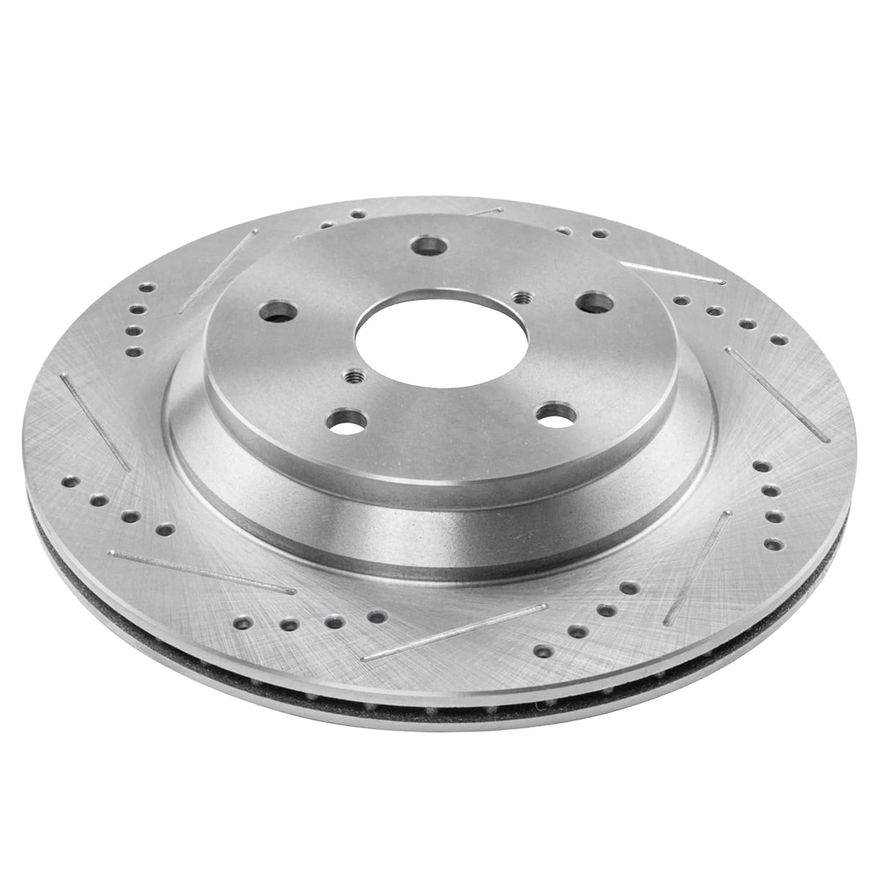 Rear Drilled Brake Rotor - S-800389 x2