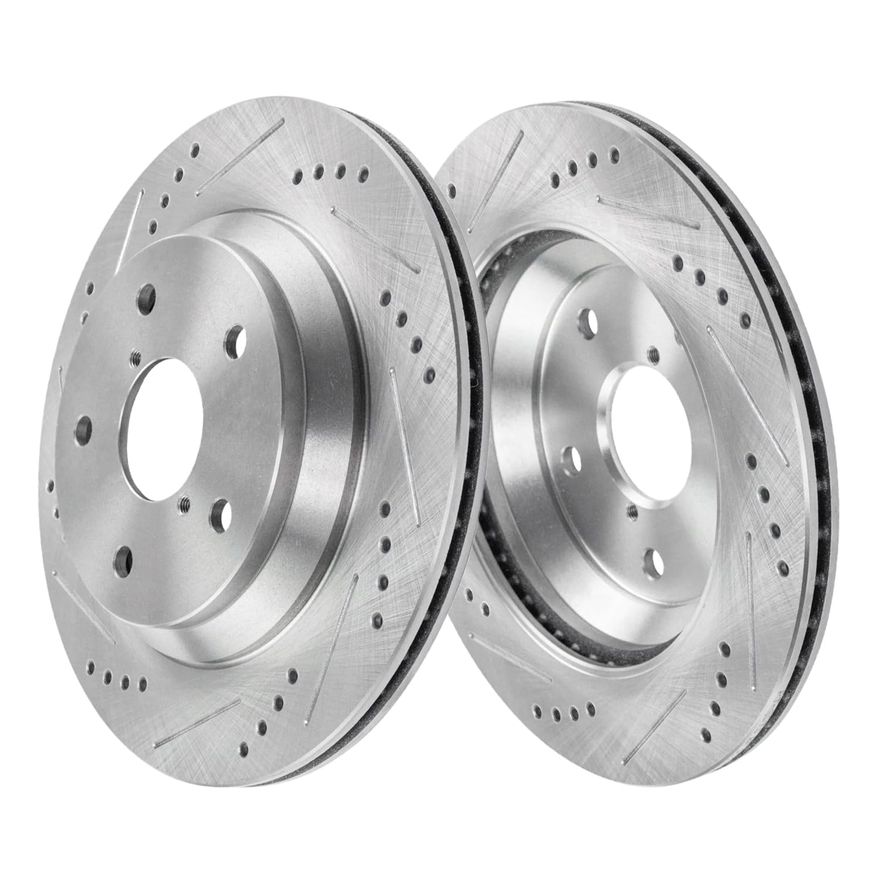 Rear Drilled Brake Rotor - S-800389 x2