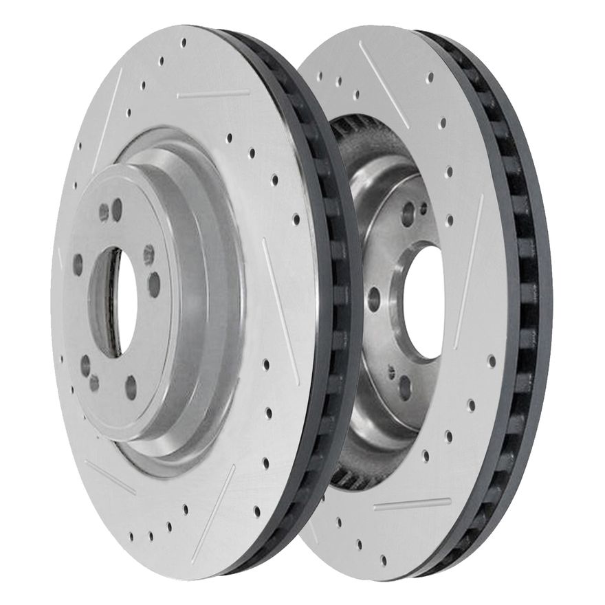 Front Drilled Brake Rotor - S-800309 x2
