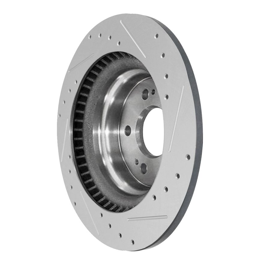Rear Drilled Brake Rotor - S-800310 x2