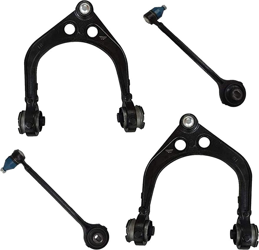 4pc Front Upper Lower Control Arms w/Ball Joints Kit