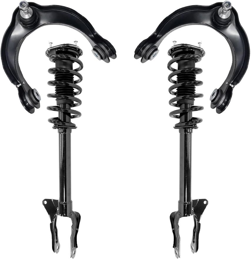 4pc Front Struts Upper Control Arms Suspension Kit