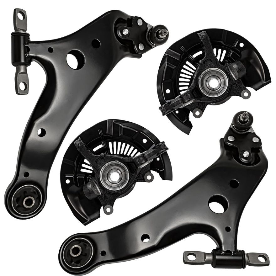 2016 Toyota Sienna 4pc Front Lower Control Arms Steering Knuckles Wheel