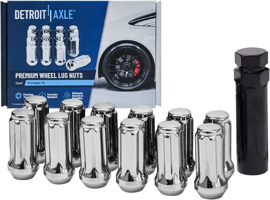 Wheel Lug Nut w/Socket Key - 3809LCHx13