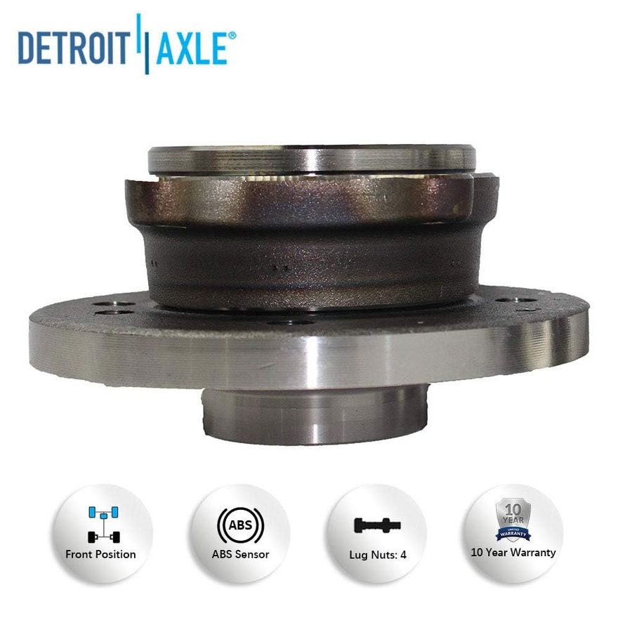 2003 Mini Cooper 4pc Front Wheel Hub and Bearings Sway Bar
