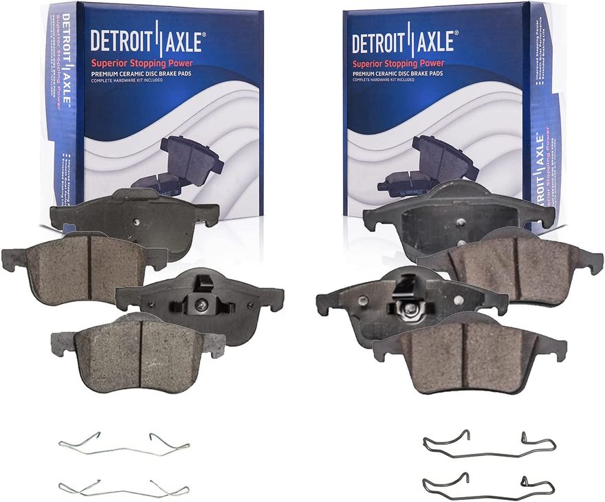 4pc Front & Rear Ceramic Brake Pads Kit