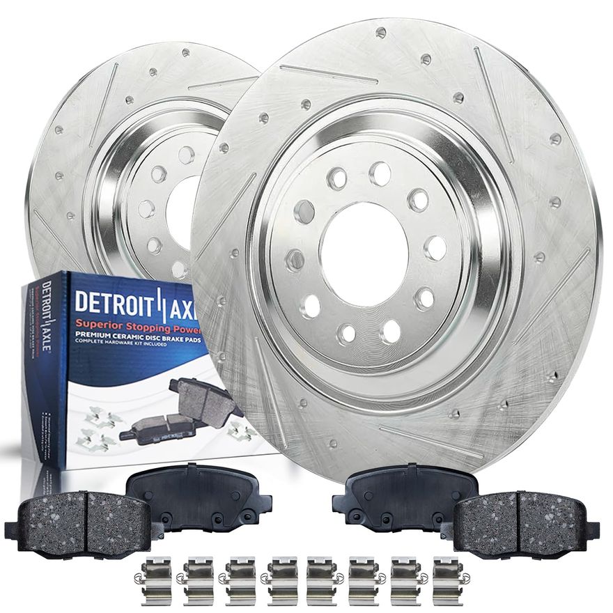 Main Image - Rear Drilled Rotors Brake Pads