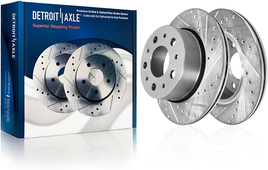 Rear Drilled Brake Rotor - S-800051 x2