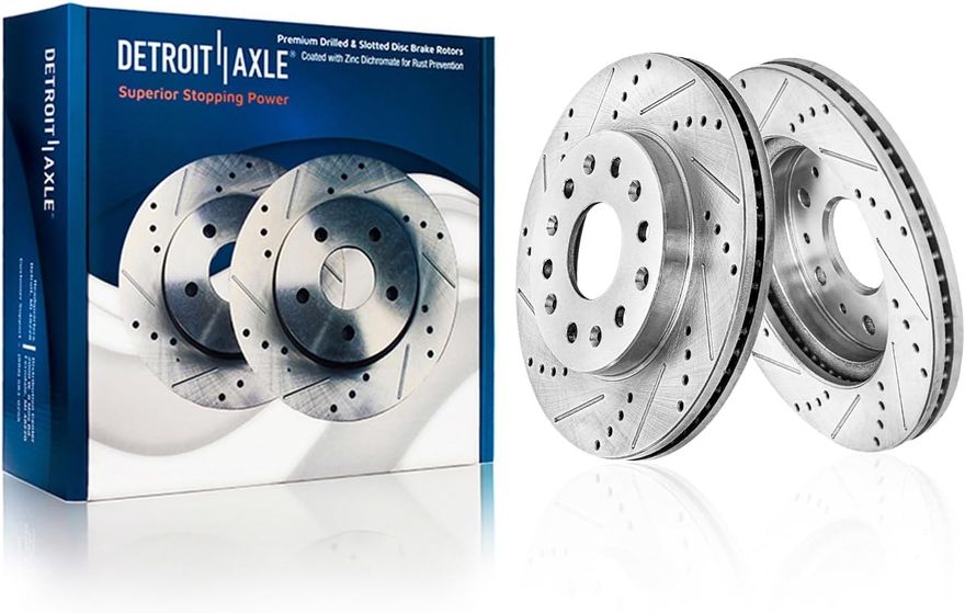 Rear Drilled Disc Brake Rotor - S-800296 x2