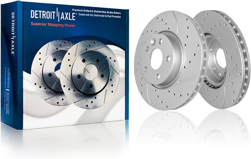Front Drilled Brake Rotor - S-34413 x2
