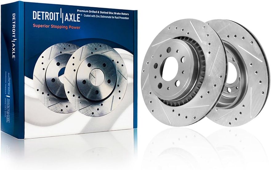 Front Drilled Disc Brake Rotor - S-800056 x2