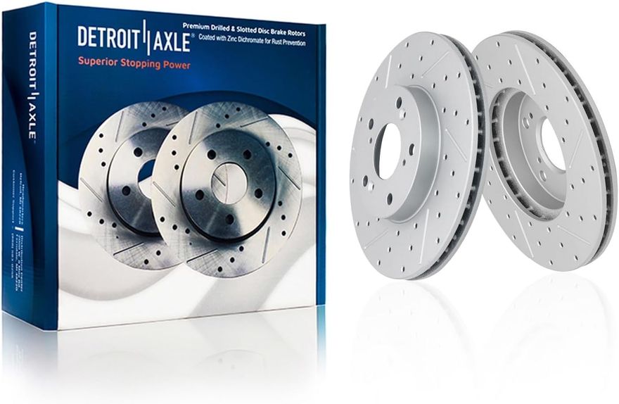 Front Drilled Disc Brake Rotor - S-800059 x2