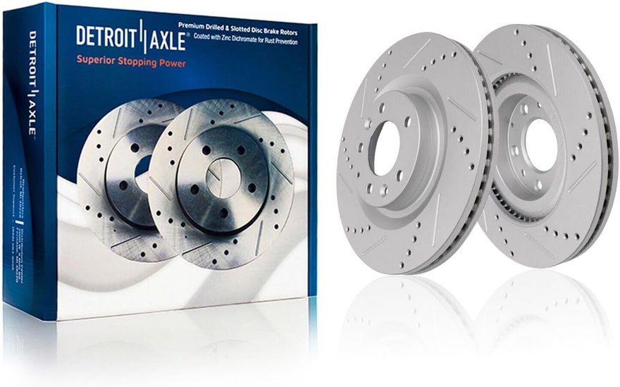 Front Drilled Disc Brake Rotor - S-800100 x2