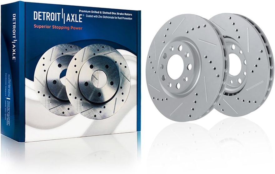 Front Drilled Disc Brake Rotor - S-800194 x2