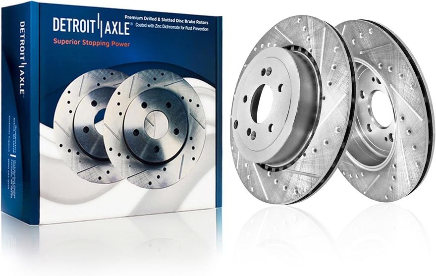 Rear Drilled Disc Brake Rotor - S-800225 x2