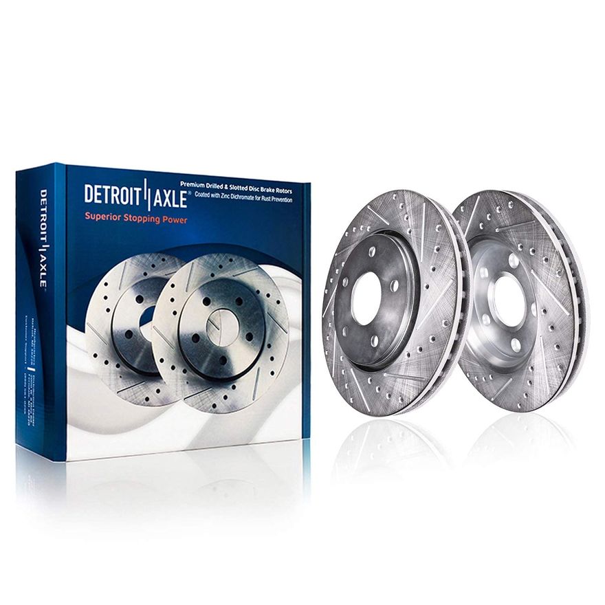 Front Drilled Disc Brake Rotor - S-800107 x2