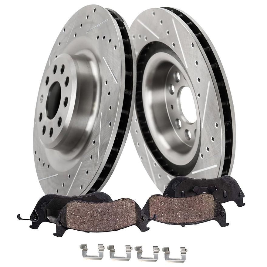Main Image - Rear Drilled Rotors Brake Pads