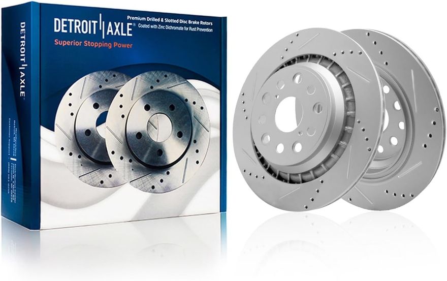 Rear Drilled Disc Brake Rotor - S-800133 x2